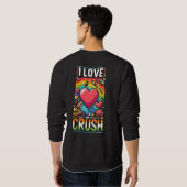Ich Liebe meinen Crush Sweatshirt (Schwarz voll)