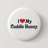 Ich Liebe meinen Cuddle Bunny Button (Vorderseite)
