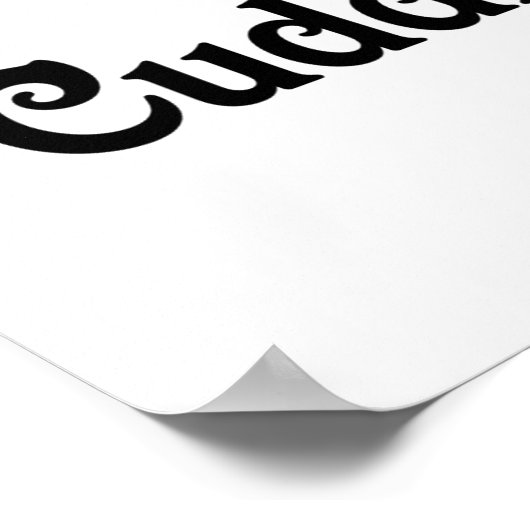 Ich Liebe meinen Cuddle Bunny Poster (Ecke)