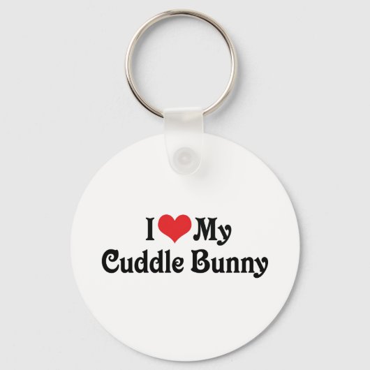 Ich Liebe meinen Cuddle Bunny Schlüsselanhänger (Vorderseite)