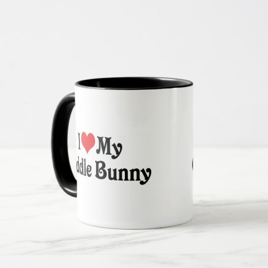 Ich Liebe meinen Cuddle Bunny Tasse (Vorderseite Links)