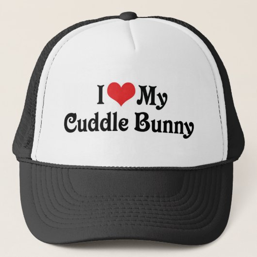 Ich Liebe meinen Cuddle Bunny Truckerkappe (Vorderseite)