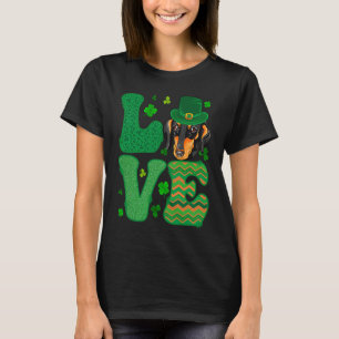 Ich liebe meinen Dachshund Wiener Dog Leprechaun S T-Shirt