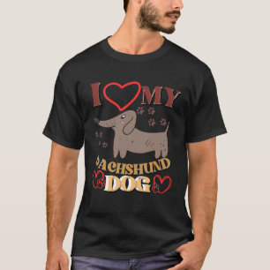 Ich Liebe meinen Dackel Hund T-Shirt