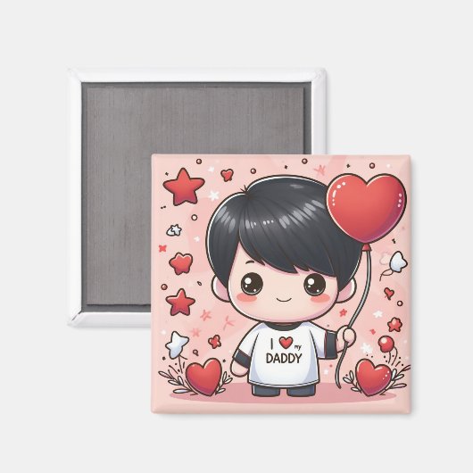 Ich Liebe meinen Daddy Magnet (Vorderseite/Rückseite)