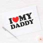 Ich Liebe meinen Daddy Rechteckiger Aufkleber (Umschlag)