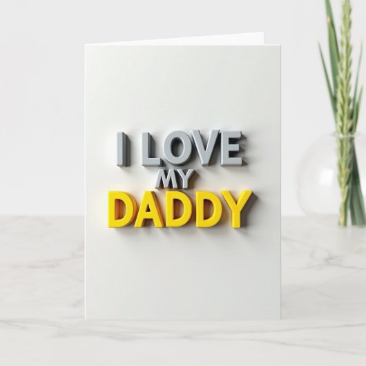 Ich liebe meinen Daddy Special Karte (Vorderseite)