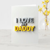 Ich liebe meinen Daddy Special Karte (Gelbe Blume)