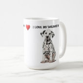 Ich Liebe meinen Dalmatiner Kaffeetasse (VorderseiteRechts)