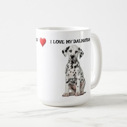 Ich Liebe meinen Dalmatiner Kaffeetasse (VorderseiteRechts)