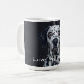 Ich Liebe meinen Dalmatiner Kaffeetasse (Vorderseite Links)