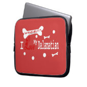 Ich Liebe meinen Dalmatiner Laptopschutzhülle (Vorderseite Links)