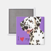 Ich Liebe meinen Dalmatiner Magnet (Vorderseite/Rückseite)