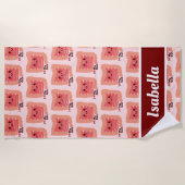 Ich Liebe meinen Darm - Niedliche Lächelnde Darmkr Strandtuch (Vorderseite)