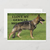 Ich Liebe meinen deutschen Einwegshepter Postkarte (Vorne/Hinten)