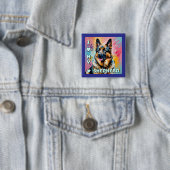 Ich liebe meinen deutschen Schäferhund Button (Beispiel)