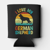 Ich Liebe meinen deutschen Schäferhund Hund Blue B Dosenkühler (Rückseite)