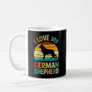 Ich Liebe meinen deutschen Schäferhund Hund Blue B Kaffeetasse