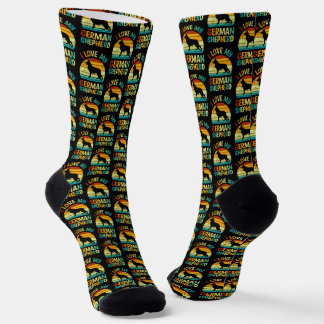 Ich Liebe meinen deutschen Schäferhund Hund Blue B Socken