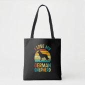 Ich Liebe meinen deutschen Schäferhund Hund Blue B Tasche (Vorderseite)