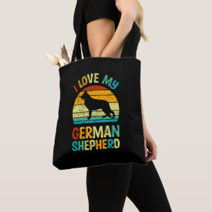 Ich Liebe meinen deutschen Schäferhund Hund Blue B Tasche