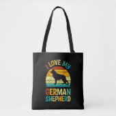 Ich Liebe meinen deutschen Schäferhund Hund Blue B Tasche (Vorderseite)