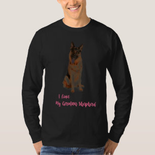 Ich Liebe meinen deutschen Schäferhund Hund liebli T-Shirt