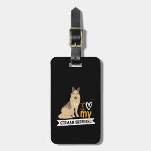 Ich liebe meinen deutschen Schäferhund, lustiger u Gepäckanhänger