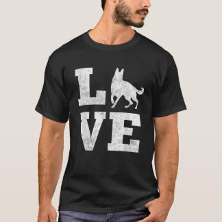 Ich liebe meinen deutschen Schäferhund Lustiges Hu T-Shirt