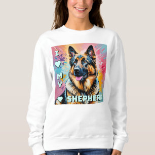 Ich liebe meinen Deutschen Schäferhund Sweatshirt