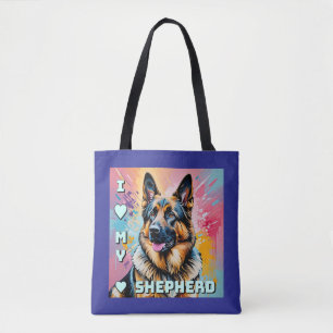 Ich liebe meinen Deutschen Schäferhund Tasche