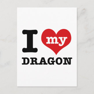 Ich Liebe meinen Drachen Postkarte