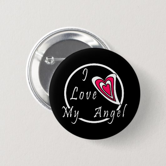 Ich Liebe meinen Engel Button (Vorne & Hinten)