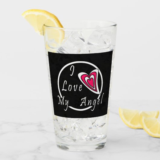 Ich Liebe meinen Engel Glas (Vorderseite Ice)