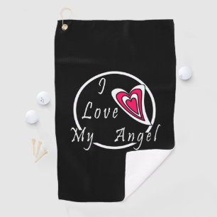 Ich Liebe meinen Engel Golfhandtuch