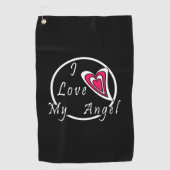 Ich Liebe meinen Engel Golfhandtuch (Vorderseite)