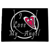 Ich Liebe meinen Engel Große Geschenktüte (Vorderseite)