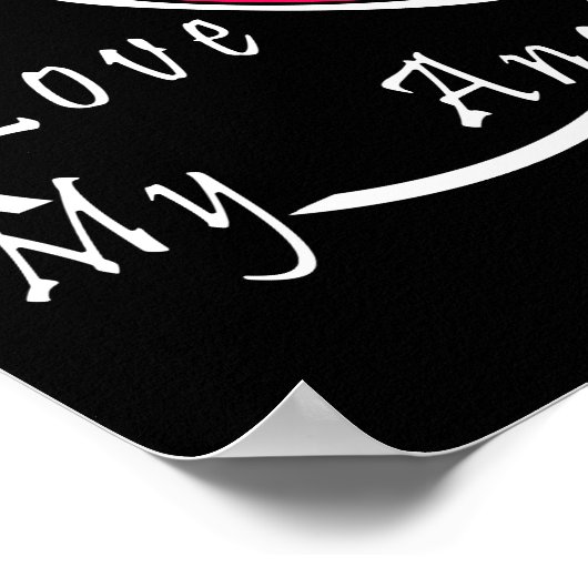 Ich Liebe meinen Engel Poster (Ecke)