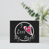 Ich Liebe meinen Engel Postkarte (Stehend Vorderseite)