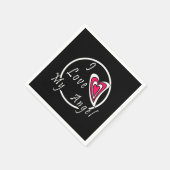 Ich Liebe meinen Engel Serviette (Ecke)