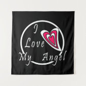 Ich Liebe meinen Engel Wandteppich (Vorderseite (Horizontal))