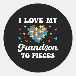Ich Liebe meinen Enkel, um Teile Unterstützung Aut Runder Aufkleber