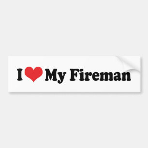 Ich liebe meinen Feuerwehrmann-Aufkleber Autoaufkleber