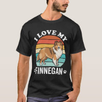 Ich liebe meinen Finnegan Sheltie Retro Sonnenunte
