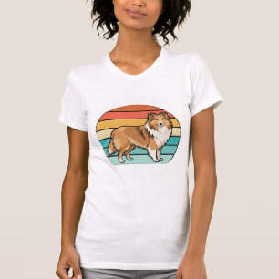 Ich liebe meinen Finnegan Sheltie Retro Sonnenunte T-Shirt