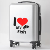 Ich Liebe meinen Fisch Aufkleber (Koffer)