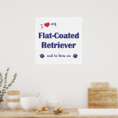 Ich Liebe meinen flachbeschichteten Retriever (män Poster (Küche)