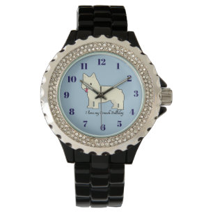 Ich liebe meinen Französischen Bulldogge Armbanduhr