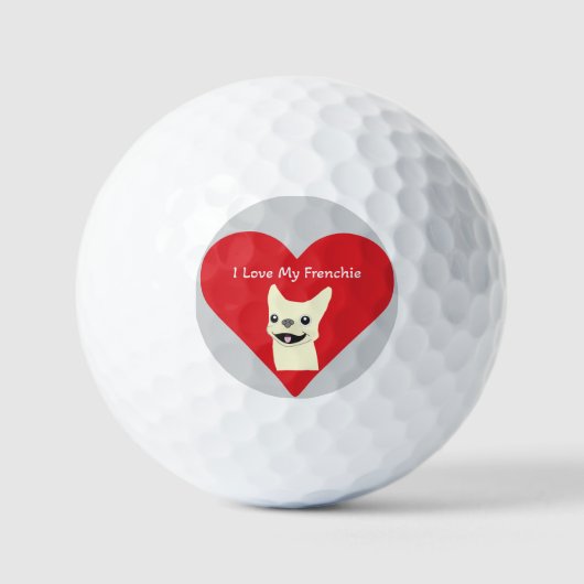 Ich liebe meinen Frenchie, Lavender Golfball (Vorderseite)