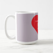 Ich liebe meinen Frenchie, Lavender Kaffeetasse (Links)